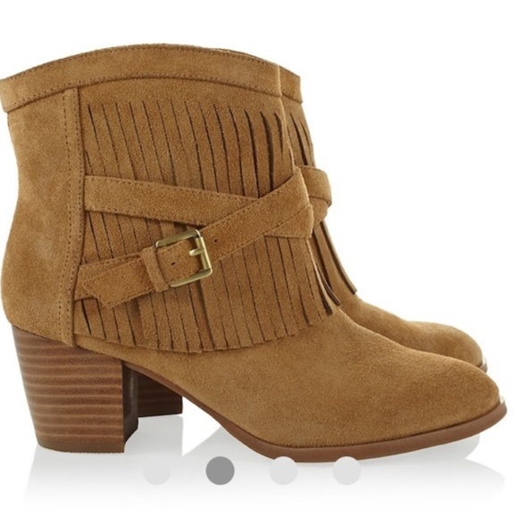 Chico's Shoes - New Chicos's Fringe Suede Leather Ankle Boots 5.5